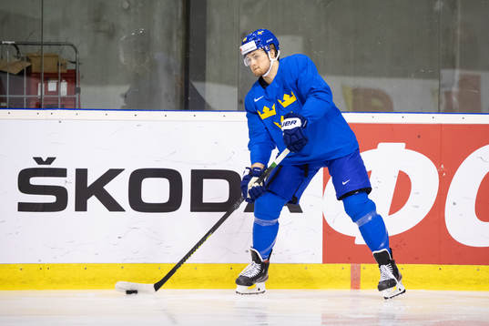 William Nylander of Sweden at a practice session