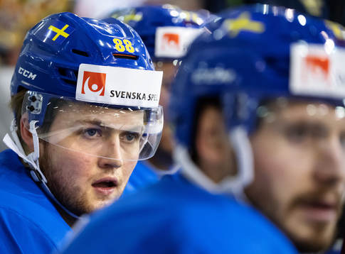 William Nylander of Sweden at a practice session