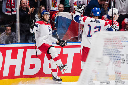 Michael Frolik and Dominik Simon of Czech Republic