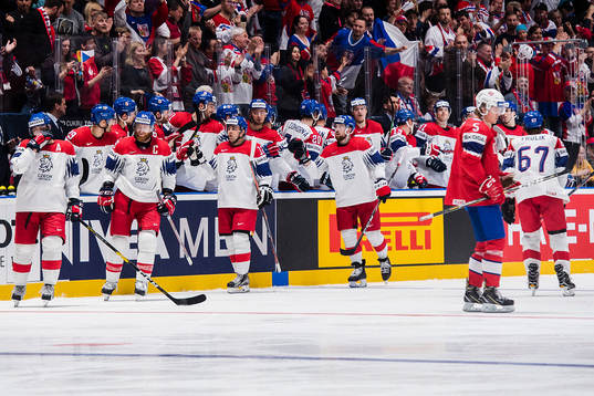 Players of Czech Republic celebrates