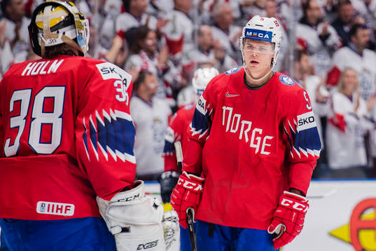 Erlend Lesund of Norway looks dejected