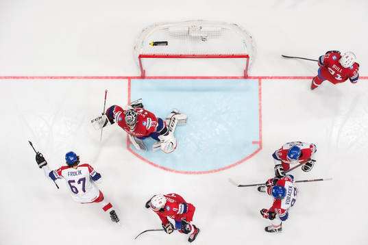 Michael Frolik of Czech Republic celebrates