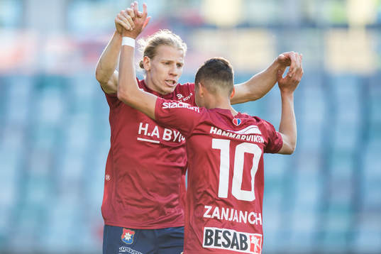 Örgrytes Gustav Ludwigson och Fredrik Zanjanchi jublar