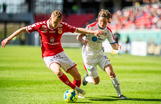 Kalmars Piotr Johansson och Helsingborgs Max Svensson