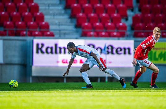 Kalmars Rasmus Elm och Helsingborgs Mohammed Abubakari
