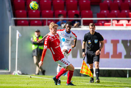 Kalmars Rasmus Elm och Helsingborgs Mohammed Abubakari