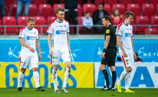 Helsingborgs Rasmus Jönsson och Adam Eriksson deppar