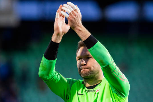 Goalkeeper Håkon Opdal of Brann celebrates