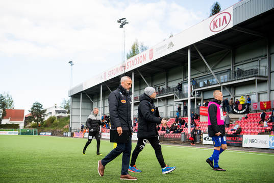Lars Bohinen, head coach of Aalesund, looks dejected
