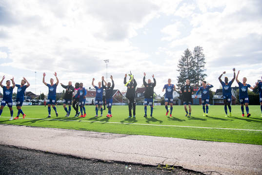 Players of Aalesund celebrate