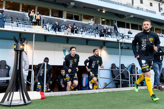 Elfsborgs spelare kommer in till uppvärmningen