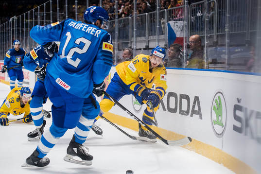 Mario Kempe and Marcus Krüger of Sweden against Ivan