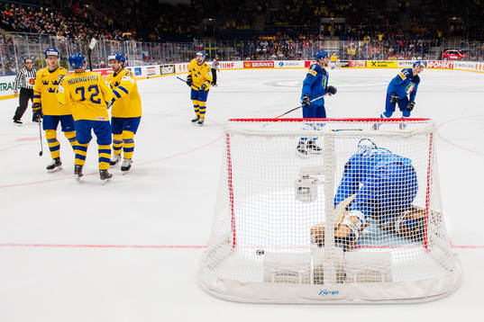 Elias Pettersson, Patric Hörnqvist and Lukas Bengtsson of
