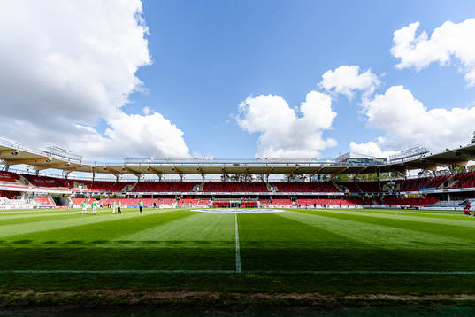Generell interiör bild av Myresjöhus arena före