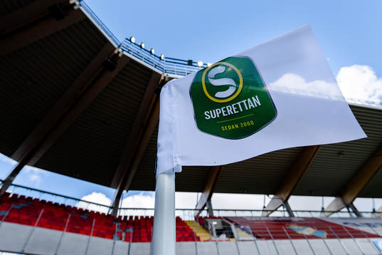 Hörnflagga med superettanlogo