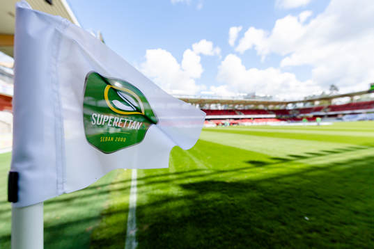 Hörnflagga med superettanlogo