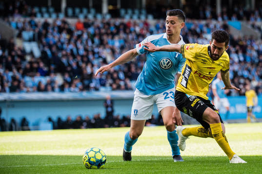 Malmö FFs Marcus Antonsson och Elfsborgs Frederik Holst
