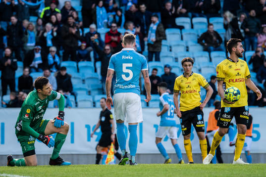Elfsborgs målvakt Kevin Stuhr Ellegaard och Frederik Holst
