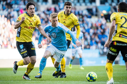 Elfsborgs Stefan Ishizaki och Malmö FFs Anders Christiansen