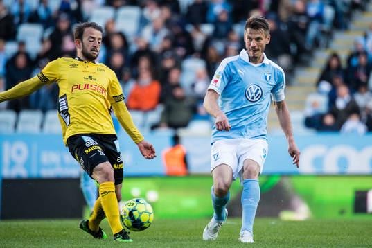 Elfsborgs Robert Gojani och Malmö FFs Markus Rosenberg