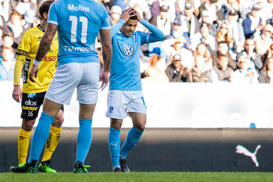 Malmö FFs Romain Gall deppar