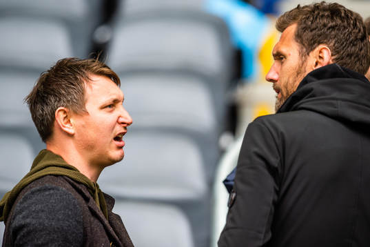 Djurgårdens tidigare spelare Kim Källström och Andreas