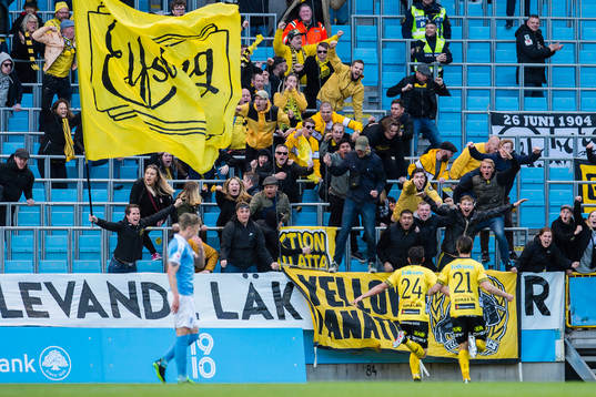 Elfsborgs Stefan Ishizaki och Jonathan Levi jublar
