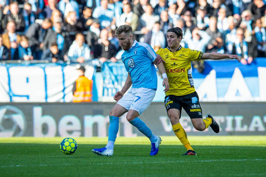 Malmö FFs Rasmus Bengtsson och Elfsborgs Jonathan Levi