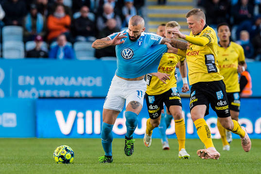 Malmö FFs Guillermo Molins och Elfsborgs Joakim Nilsson