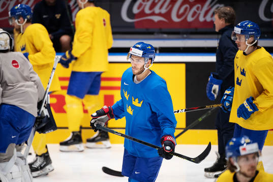 Alexander Wennberg of Sweden at a practice session