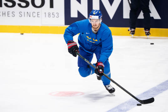 Alexander Wennberg of Sweden at a practice session