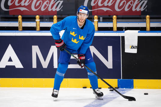 Alexander Wennberg of Sweden at a practice session