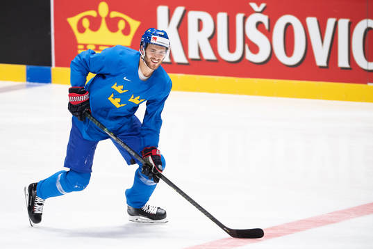 Alexander Wennberg of Sweden at a practice session