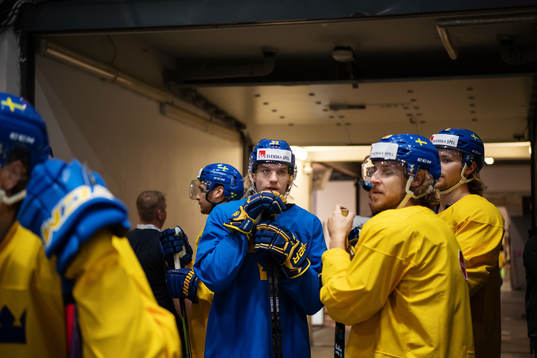 Oskar Lindblom, Mario Kempe and Adrian Kempe of Sweden
