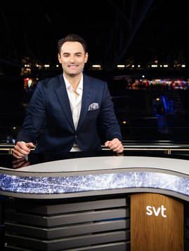 Dusan Umicevic poses for a portrait in the SVT tv studio