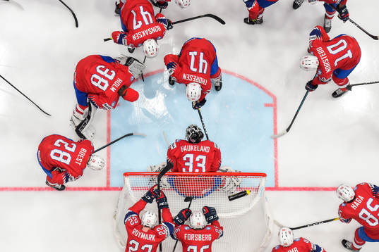 Goaltender Henrik Haukeland of Norway