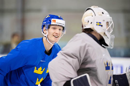 John Klingberg of Sweden at a practice session