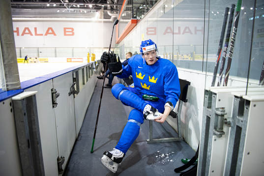 John Klingberg of Sweden at a practice session