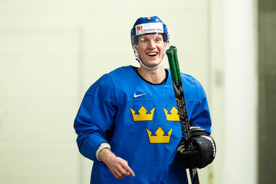 John Klingberg of Sweden at a practice session