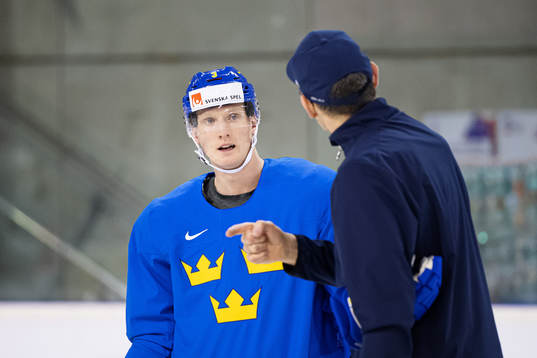 John Klingberg of Sweden at a practice session
