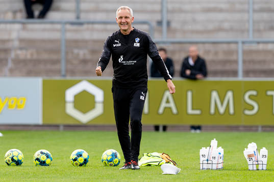 Halmstads assisterande tränare Keith Millen före