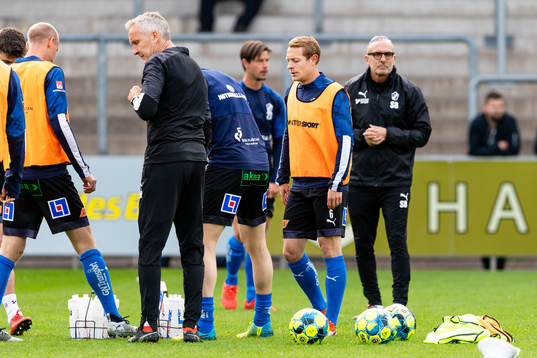 Halmstads Joel Allansson före fotbollsmatchen i Superettan