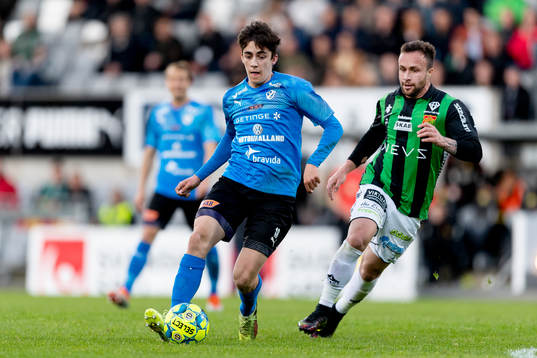 Halmstads Emil tot Wikström och GAIS Evaldo Nascimento