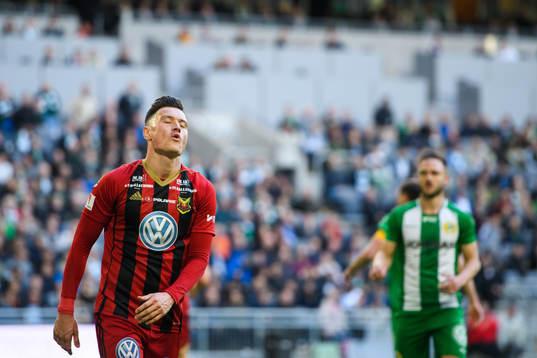 Östersunds Jamie Hopcutt deppar