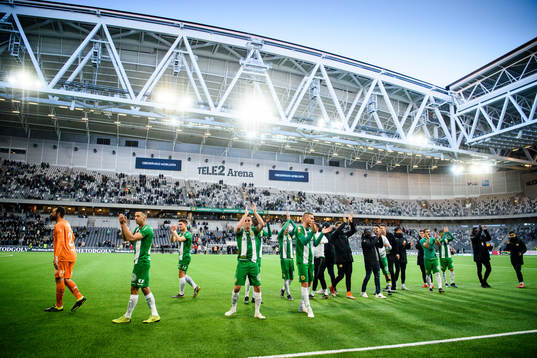 Hammarbys spelare jublar