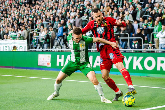 Hammarbys Mats Solheim och Östersunds Dino Islamovic
