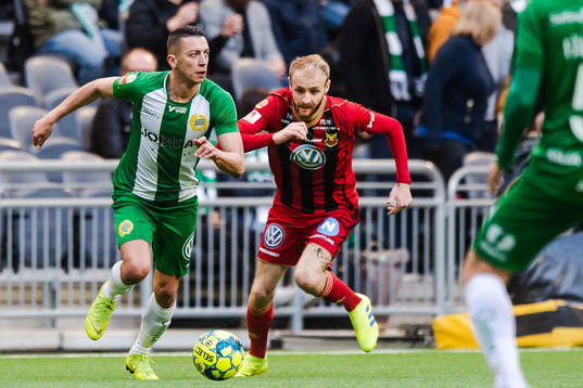 Hammarbys Nikola Djurdjic och Östersunds Curtis Edwards
