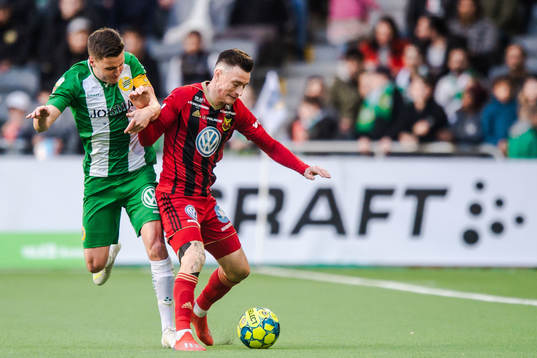 Hammarbys Jeppe Andersen och Östersunds Jamie Hopcutt