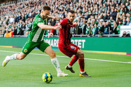 Hammarbys Mats Solheim och Östersunds Dino Islamovic