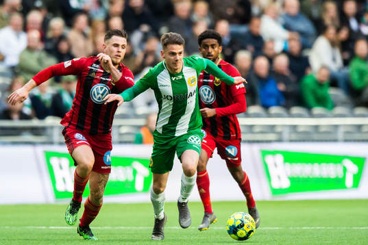 Hammarbys Alexander Kacaniklic och Östersunds Jamie Hopcutt